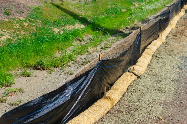 Straw Wattle Installation in Lehigh Acres